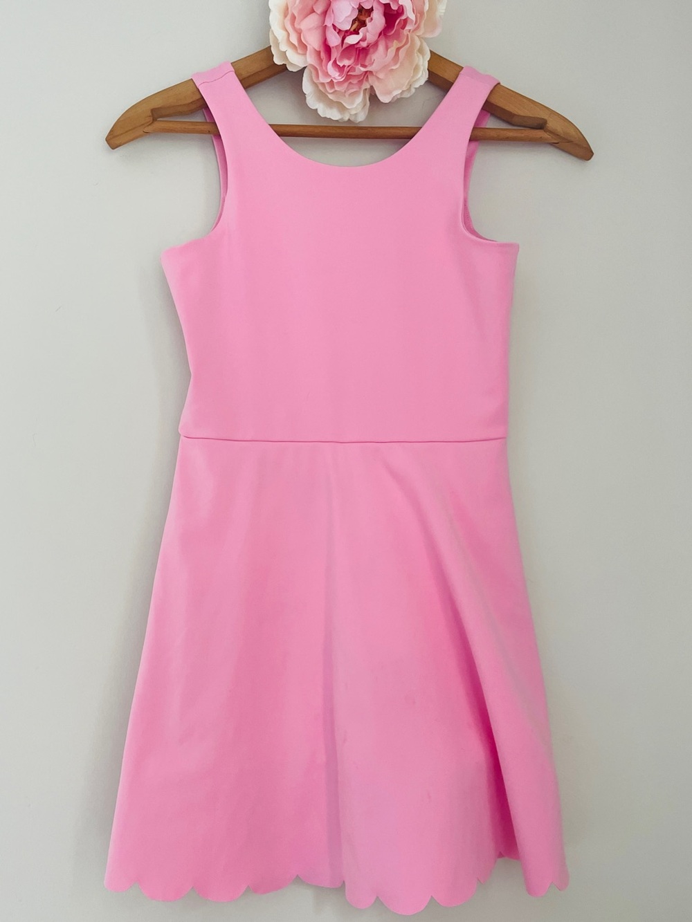 Crewcuts Active Pink Scalloped Hem Tank Dress Shorts Attached 10